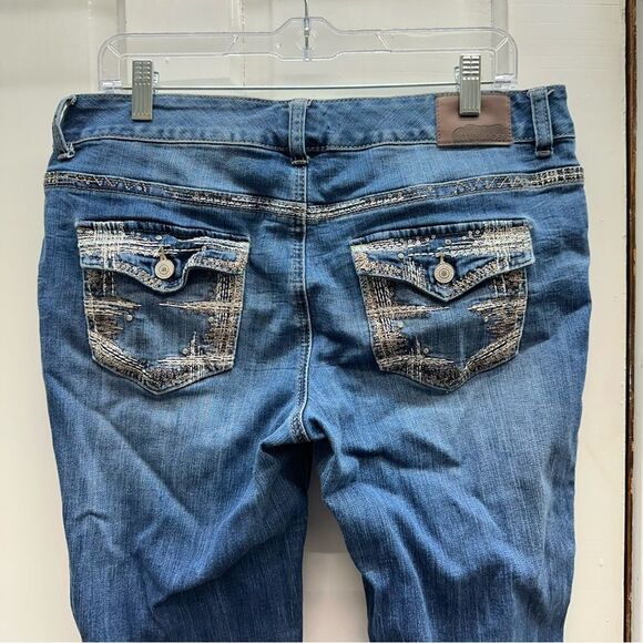Maurices thick stitch denim boot cut jeans women's 11 12 - Picture 1 of 5